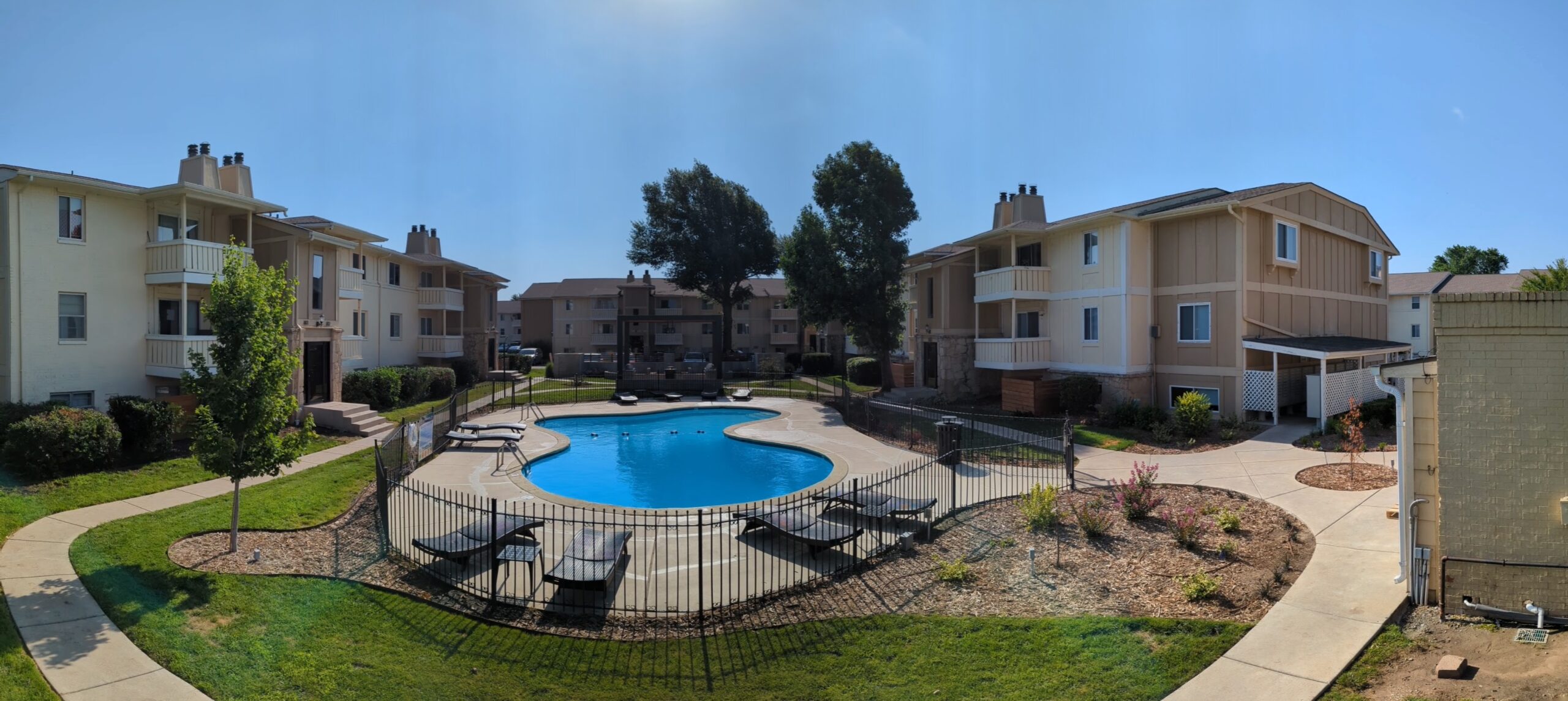 Secure gated apartment community entrance in Northwest Wichita, KS