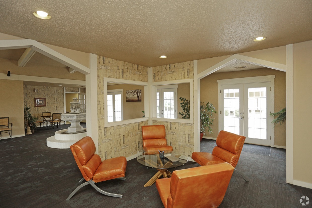 Cozy apartment living space at Windham Court in Wichita